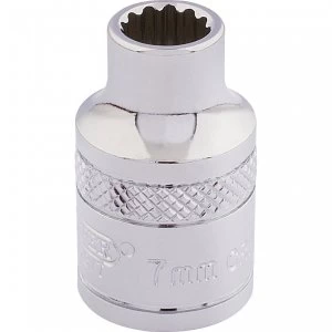 Draper 3/8" Drive Polished Finish Hi Torq Bi Hexagon Socket Metric 3/8" 7mm