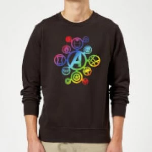 Avengers Rainbow Icon Sweatshirt - Black - S