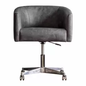 Crossland Grove Bromley Swivel Chair Antique Ebony