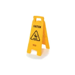 Double Sided Floor Sign Yellow "Caution Wet Floor"