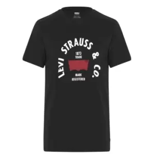 Levis Varsity Circle T Shirt - Black