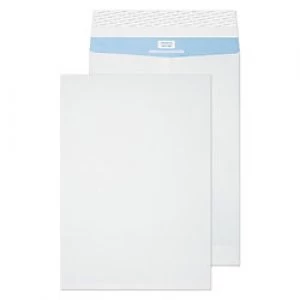 PREMIUM Tear Resistant Gusset Envelopes Peel & Seal 450 x 324 x 25mm Plain 125 gsm White Pack of 50