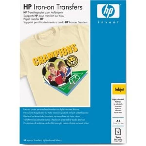 HP Iron on Transfers 12 shtA4210 x 297mm