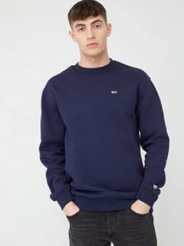 Tommy Jeans Classics Crew Sweatshirt - Navy, Size L, Men