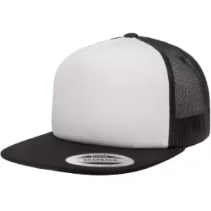 Flexfit Unisex Foam Trucker Cap (One Size) (Black/White/Black)