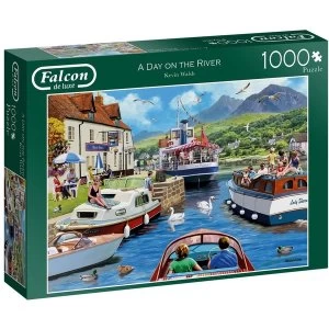 Jumbo Falcon de Luxe-A Day on The River Jigsaw Puzzle - 1000 Pieces