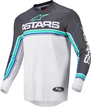 Alpinestars Fluid Speed Motocross Jersey, black-grey, Size S, black-grey, Size S