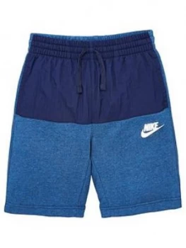 Boys, Nike Sportswear Kids Shorts - Navy/White, Size XL, 13-15 Years