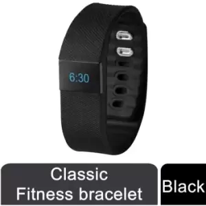 Classic Fitness Tracker Bluetooth Bracelet - Black - Bas-tek