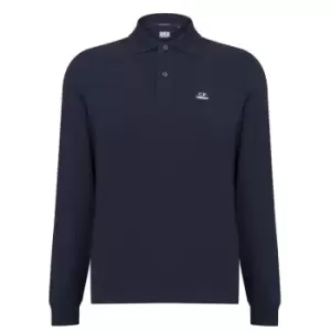 CP Company Regular Fit Long Sleeve Polo - Blue