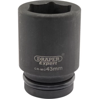 Draper Expert 1" Drive Deep Hexagon Impact Socket Metric 1" 43mm