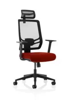 Ergo Twist Bespoke Fabric Seat Ginseng Chilli Mesh Back with Headrest