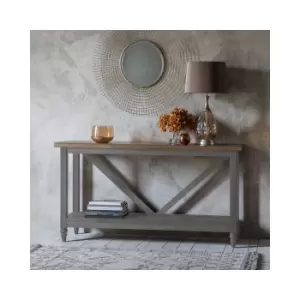 Grey and Oak Console Table - Caspian House