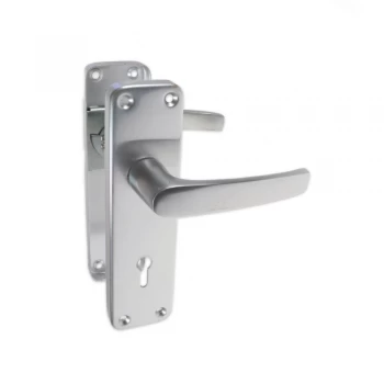 LocksOnline Contract Aluminium Lever Door Handle on Backplate Set