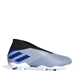 adidas Nemeziz Laceless 19.3 Firm Ground Football Boot - Blue/White, Size 8, Men