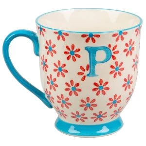 Sass & Belle Bohemian Mug Letter P