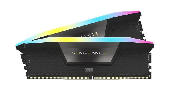 Corsair Vengeance RGB 64GB (2x32GB) DDR5 5600Mhz CL40 Dual Channel Memory (RAM) Kit