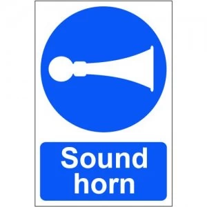 Sound Horn Sign, Self Adhesive Rigid PVC