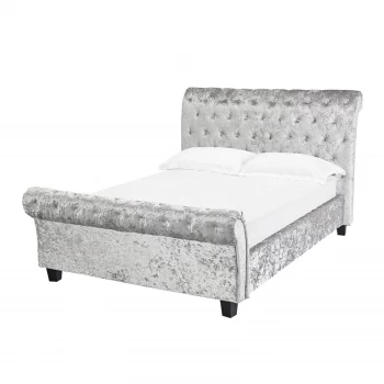 Isabella Kingsize Bed - Silver