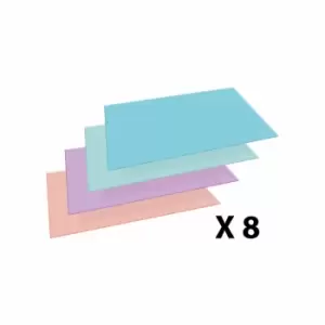 Exacompta Aquarel Deskmat Pack of 8 Assorted Pastel, none