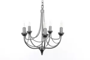 Cirrus Natural 5 Arm Chandelier