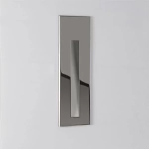 LED 1 Light Bathroom Recessed Marker Wall Light Polished Stainless Steel IP65