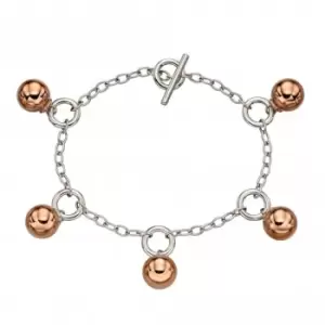 T-Bar Rose Gold Plated Sphere Bracelet B5254