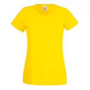 Fruit Of The Loom Ladies/Womens Lady-Fit Valueweight Short Sleeve T-Shirt (Pack Of 5) (L) (Yellow)