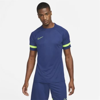 Nike Dri-FIT Academy Short-Sleeve Football Top Mens - Blue/Volt