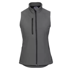 Russell Ladies/Womens Soft Shell Breathable Gilet Jacket (L) (Titanium)