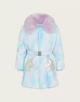 Watercolour Unicorn Padded Coat