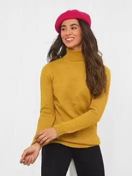 Joe Browns Relaxing Roll Neck Jumper -ochre, Ochre, Size 16, Women