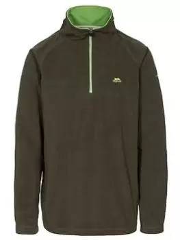 Trespass Blackford 1/2 Zip Fleece - Green, Size S, Men