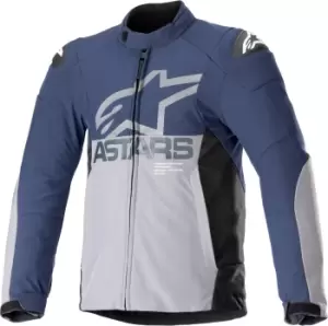 Alpinestars SMX waterproof Motorcycle Textile Jacket, grey-blue, Size 2XL, grey-blue, Size 2XL