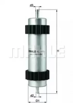 Fuel Filter KL915 70601621 by MAHLE Original