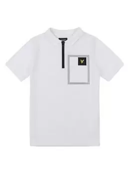 Lyle & Scott Kids Heat Sealed Pocket Polo - Bright White - 9/10