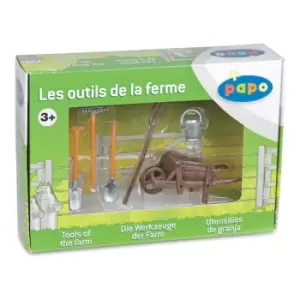 PAPO Farmyard Friends Wheelbarrow and ToolsPlayset