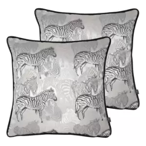 Prestigious Textiles Damara Twin Pack Polyester Filled Cushions Dusk