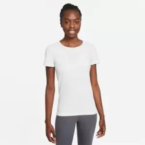 Nike Dri-FIT ADV Aura Womens Slim-Fit Short-Sleeve Top - White