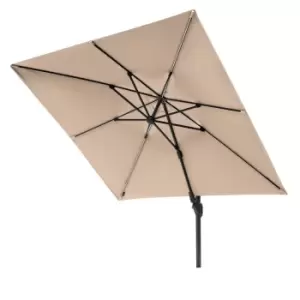 Platinum Challenger T2 Glow 3m Square Parasol (base not included) - Taupe