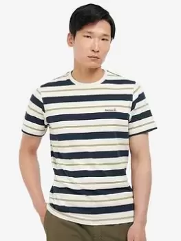 Barbour Kendray Stripe T-Shirt - Multi, White Size M Men