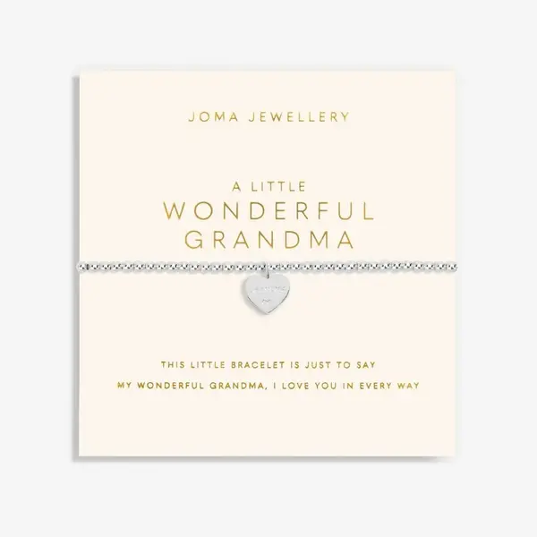 Joma Jewellery Grandparent A Little Wonderful Grandma Silver Plated 17