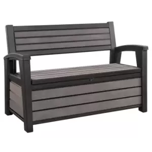 Hudson 2 Seater Storage Bench Grey