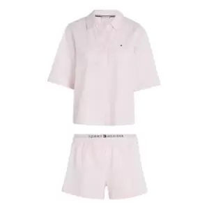 Tommy Hilfiger Short Sleeve Linnen Pj Set - Pink