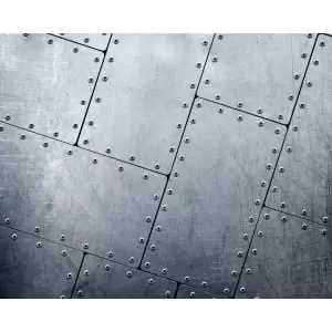 Origin Murals Tiled Metal Steel Wall Mural - 3.5m x 2.8m