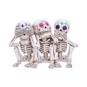 Three Wise Calaveras Skeleton Figurines