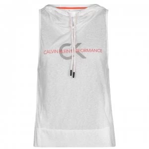 Calvin Klein Performance Calvin Hooded Tank Top - 100 BrightWhite