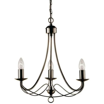 Searchlight Lighting - Searchlight Maypole - 3 Light Multi Arm Ceiling Pendant Antique Brass, E14