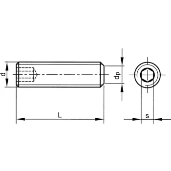 M12X50 Skt Set Screw Flat Point (GR-45H) (14.9)- you get 5 - Qualfast