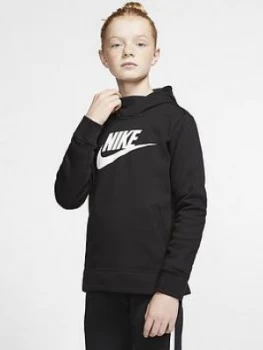 Nike Sportswear Girls Hoodie - Black/White, Size XS, 6-8 Years, Women